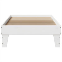 Produktbild för Sängram utan madrass vit 90x200 cm massiv furu