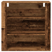 Produktbild för Väggskåp gammalt trä 80x33x80 cm konstruerat trä