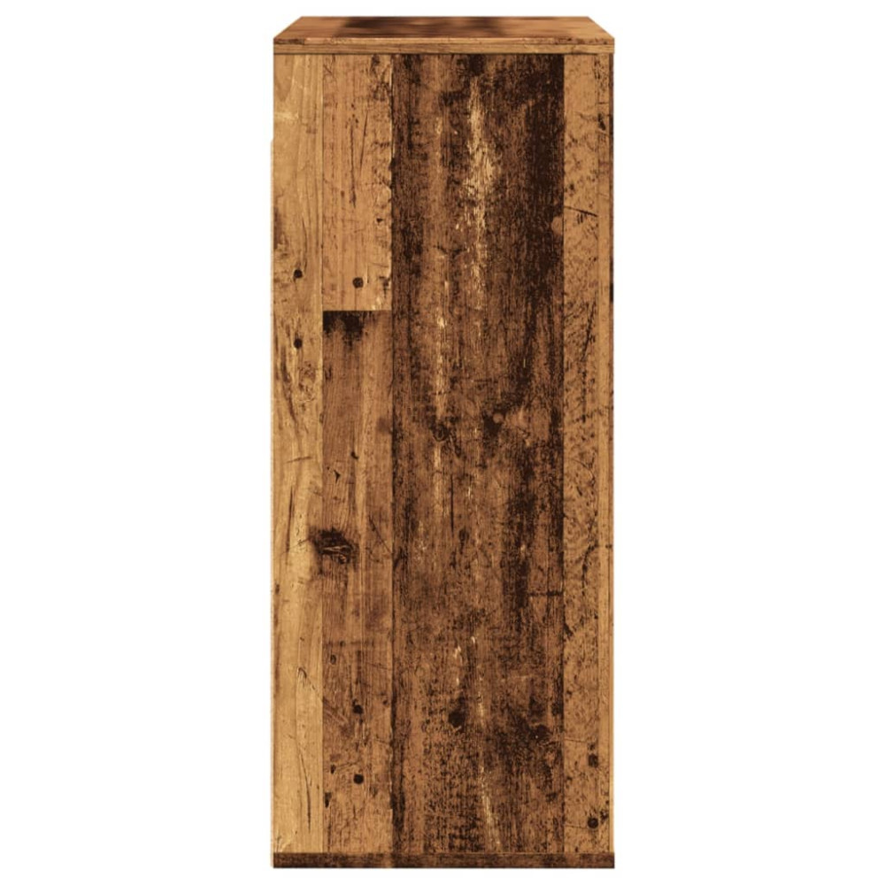 Produktbild för Väggskåp gammalt trä 80x33x80 cm konstruerat trä