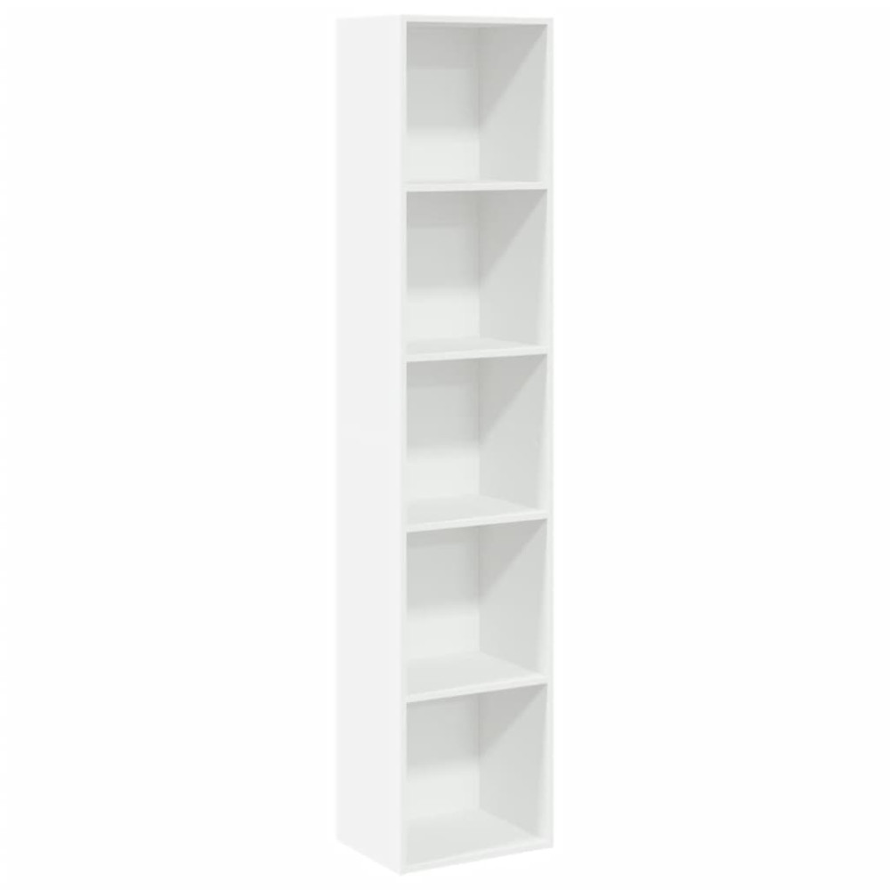 Produktbild för Bokhylla vit 40x30x189 cm konstruerat trä