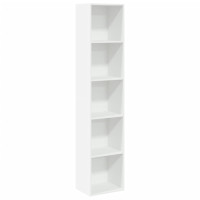 Produktbild för Bokhylla vit 40x30x189 cm konstruerat trä
