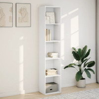 Produktbild för Bokhylla vit 40x30x189 cm konstruerat trä