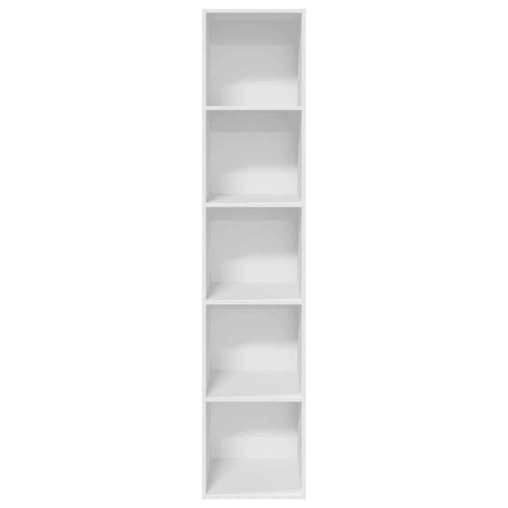 Produktbild för Bokhylla vit 40x30x189 cm konstruerat trä