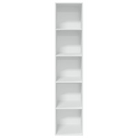 Produktbild för Bokhylla vit 40x30x189 cm konstruerat trä
