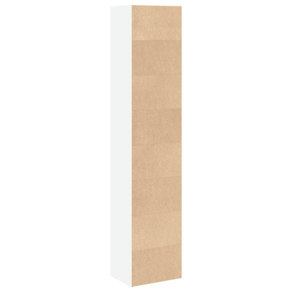 Produktbild för Bokhylla vit 40x30x189 cm konstruerat trä