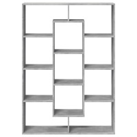 Produktbild för Bokhylla betonggrå 102x29x143 cm konstruerat trä