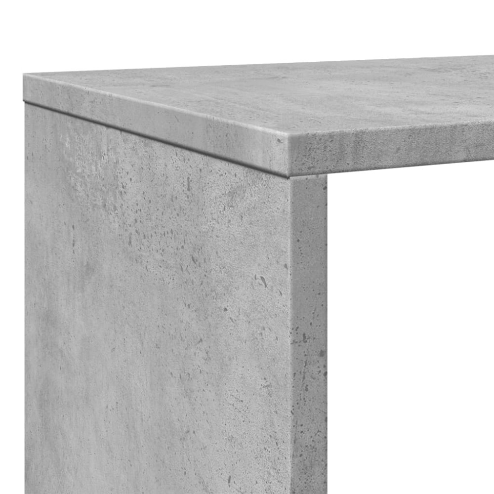 Produktbild för Bokhylla betonggrå 102x29x143 cm konstruerat trä