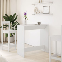Produktbild för Barbord vit 102x50x103,5 cm konstruerat trä