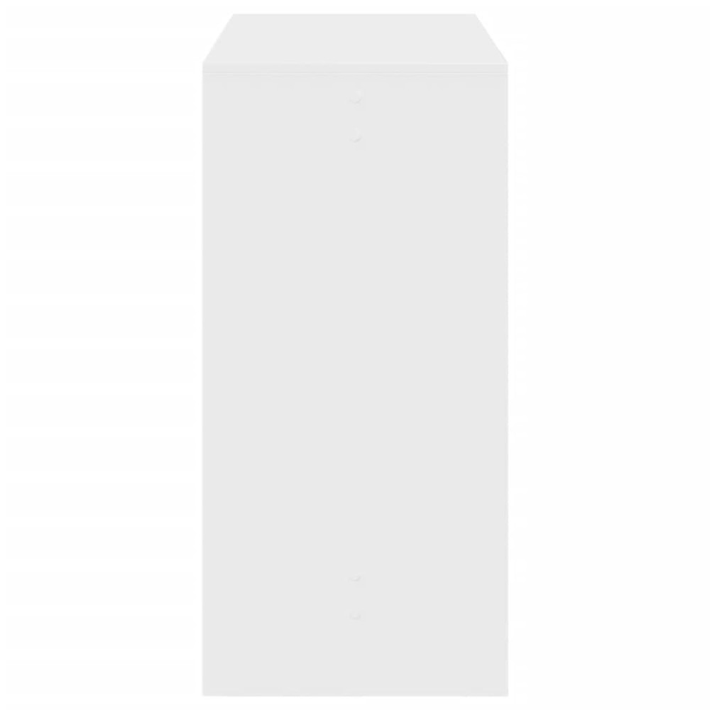 Produktbild för Barbord vit 102x50x103,5 cm konstruerat trä