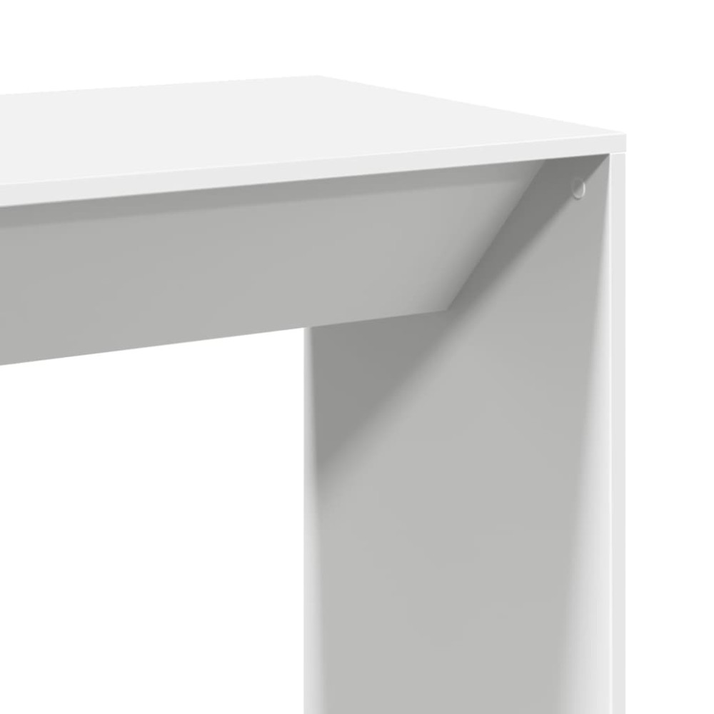 Produktbild för Barbord vit 102x50x103,5 cm konstruerat trä