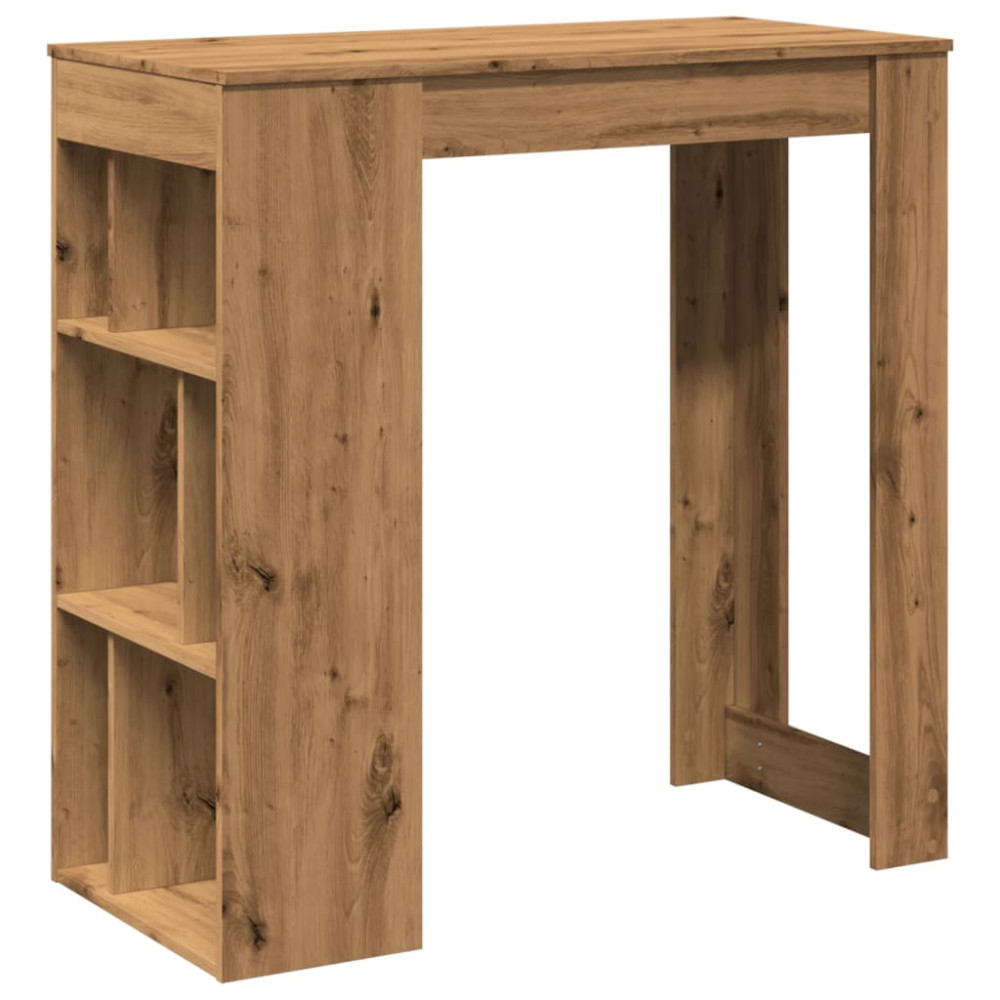 Produktbild för Barbord med hyllor artisian-ek 102x50x103,5 cm konstruerat trä
