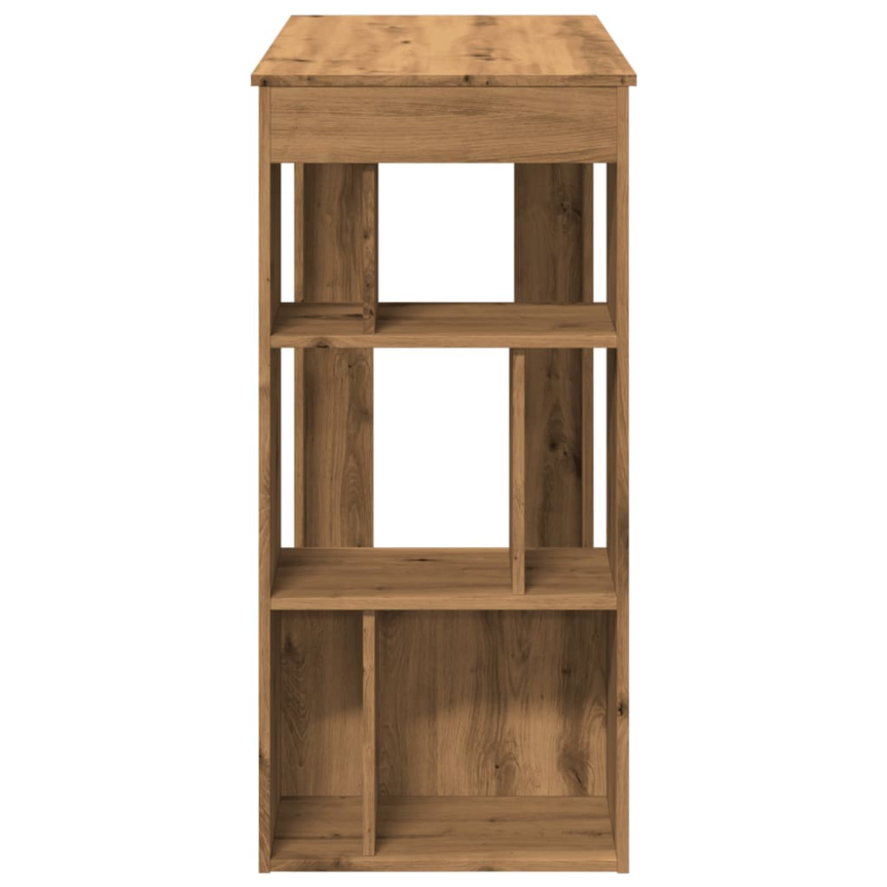 Produktbild för Barbord med hyllor artisian-ek 102x50x103,5 cm konstruerat trä