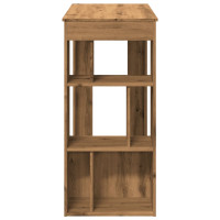 Produktbild för Barbord med hyllor artisian-ek 102x50x103,5 cm konstruerat trä