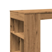 Produktbild för Barbord med hyllor artisian-ek 102x50x103,5 cm konstruerat trä