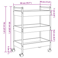 Produktbild för Köksvagn sonoma-ek 50x30x70 cm konstruerat trä