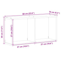 Produktbild för Väggskåp 60x16x30 cm svart konstruerat trä