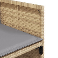 Produktbild för Matgrupp för trädgården med dynor 11delar mixbeige konstrotting