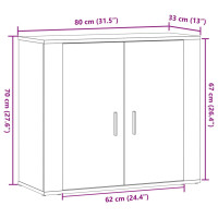 Produktbild för Skänk ek 80x33x70 cm konstruerat trä