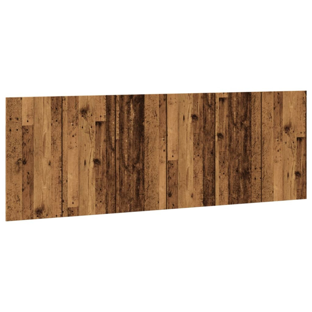 Produktbild för Vägghängd sänggavel åldrat trä 240x1,5x80 cm konstruerat trä