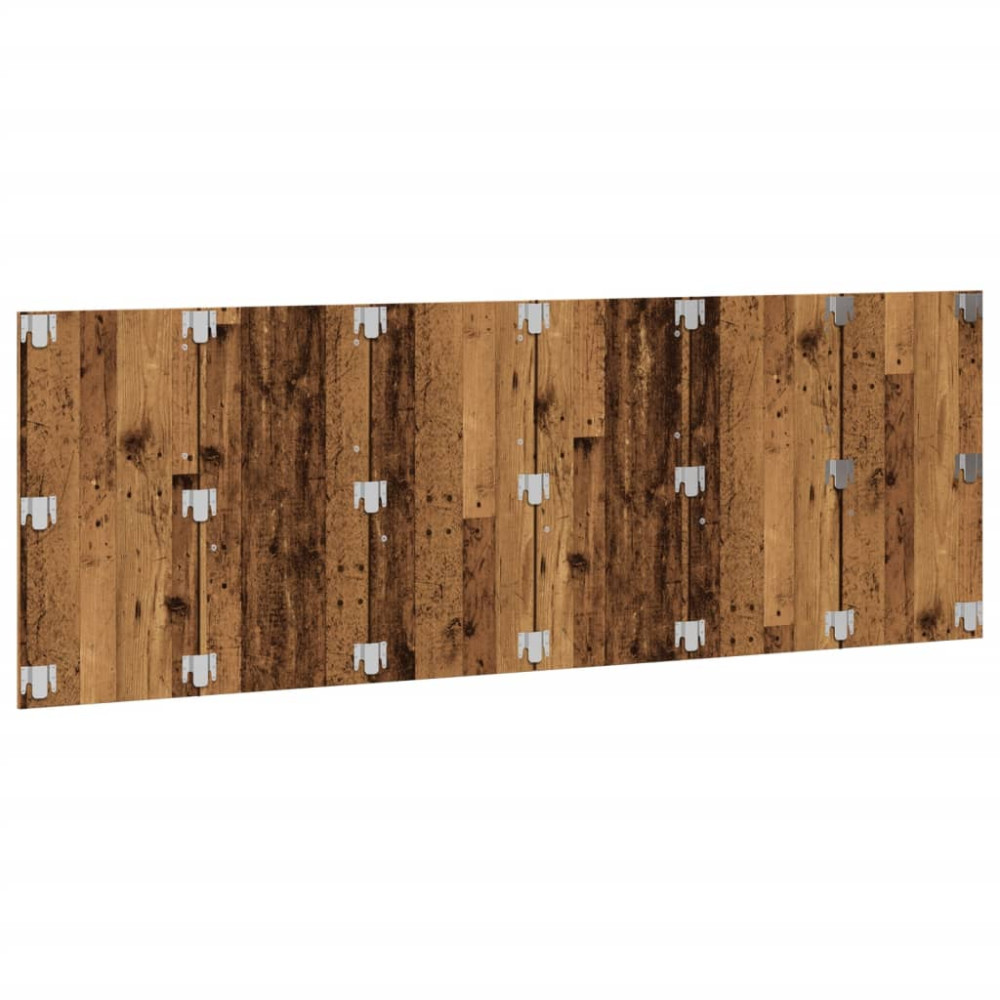 Produktbild för Vägghängd sänggavel åldrat trä 240x1,5x80 cm konstruerat trä