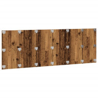 Produktbild för Vägghängd sänggavel åldrat trä 240x1,5x80 cm konstruerat trä
