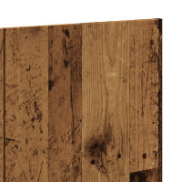 Produktbild för Vägghängd sänggavel åldrat trä 240x1,5x80 cm konstruerat trä