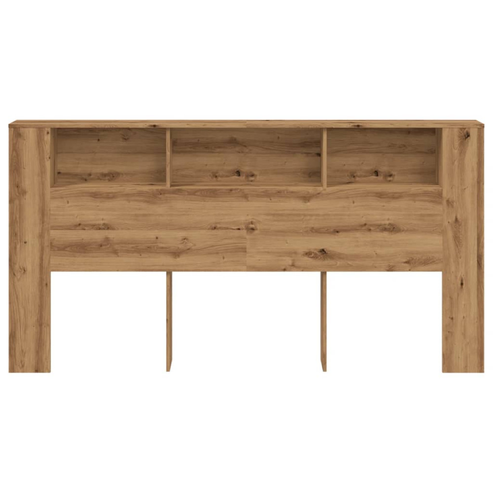 Produktbild för Sänggavel m förvaring artisian ek 200x18,5x102,5 cm konstr. trä