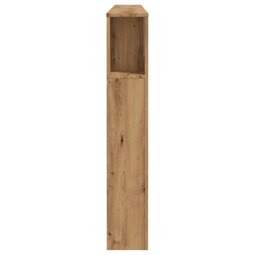 Produktbild för Sänggavel m förvaring artisian ek 200x18,5x102,5 cm konstr. trä