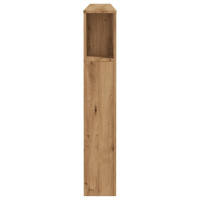 Produktbild för Sänggavel m förvaring artisian ek 200x18,5x102,5 cm konstr. trä