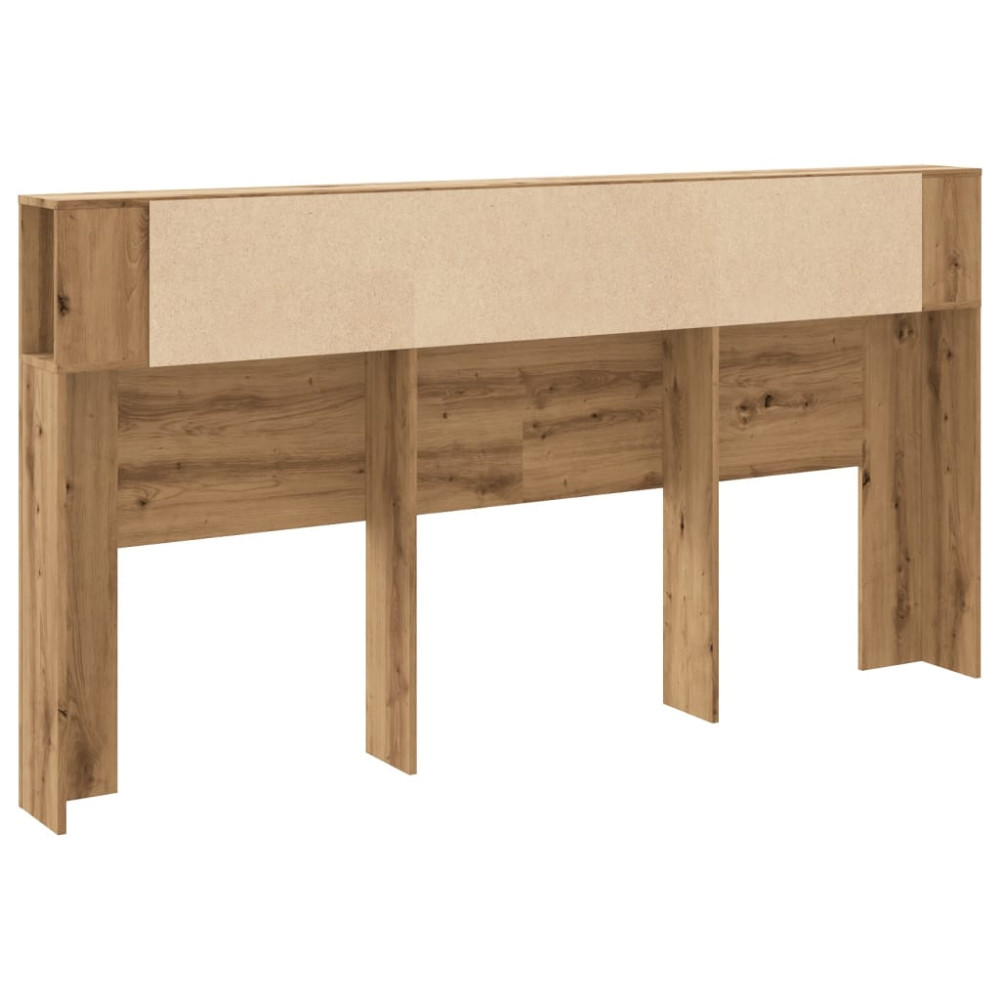 Produktbild för Sänggavel m förvaring artisian ek 200x18,5x102,5 cm konstr. trä