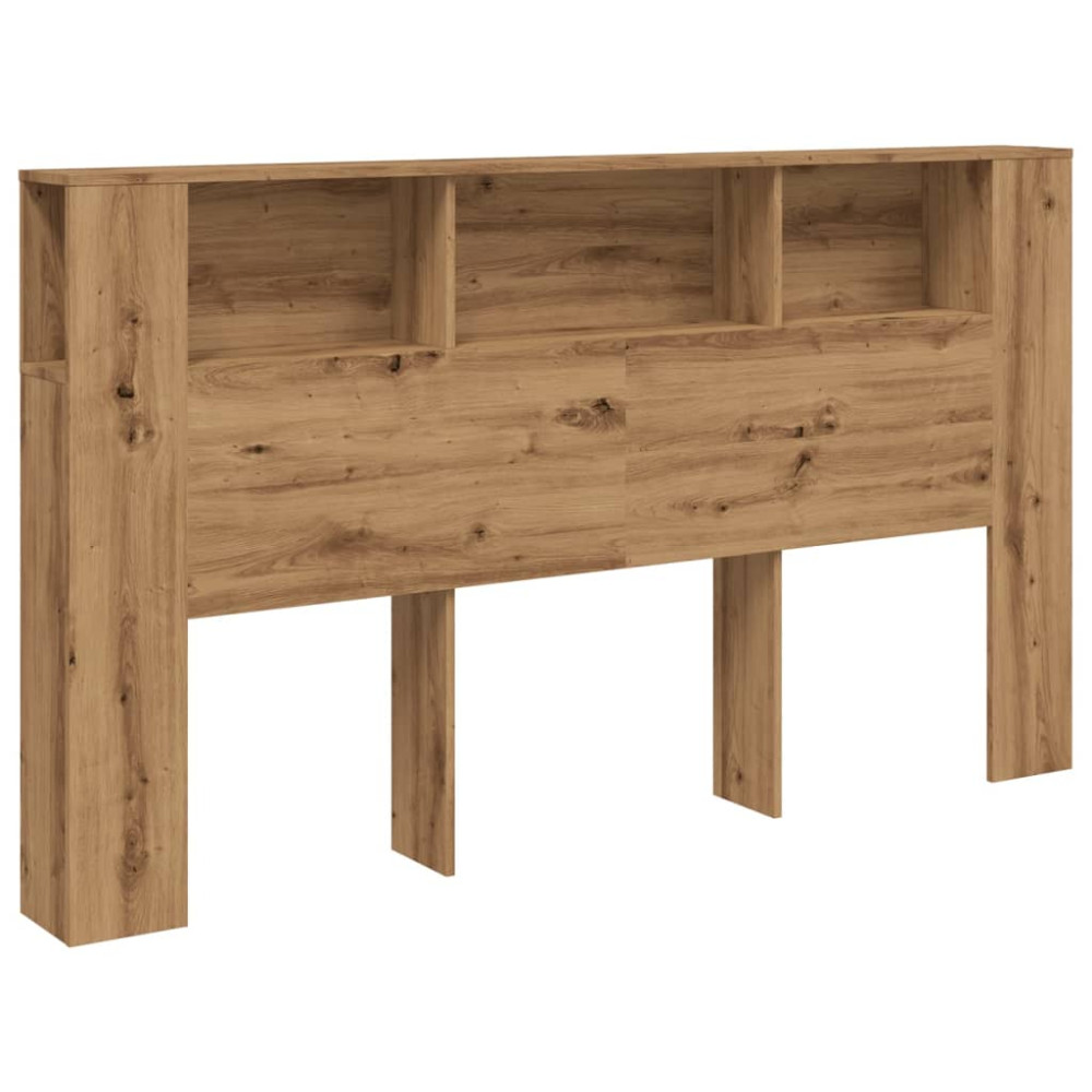 Produktbild för Sänggavel m förvaring artisian ek 180x18,5x102,5 cm konstr. trä