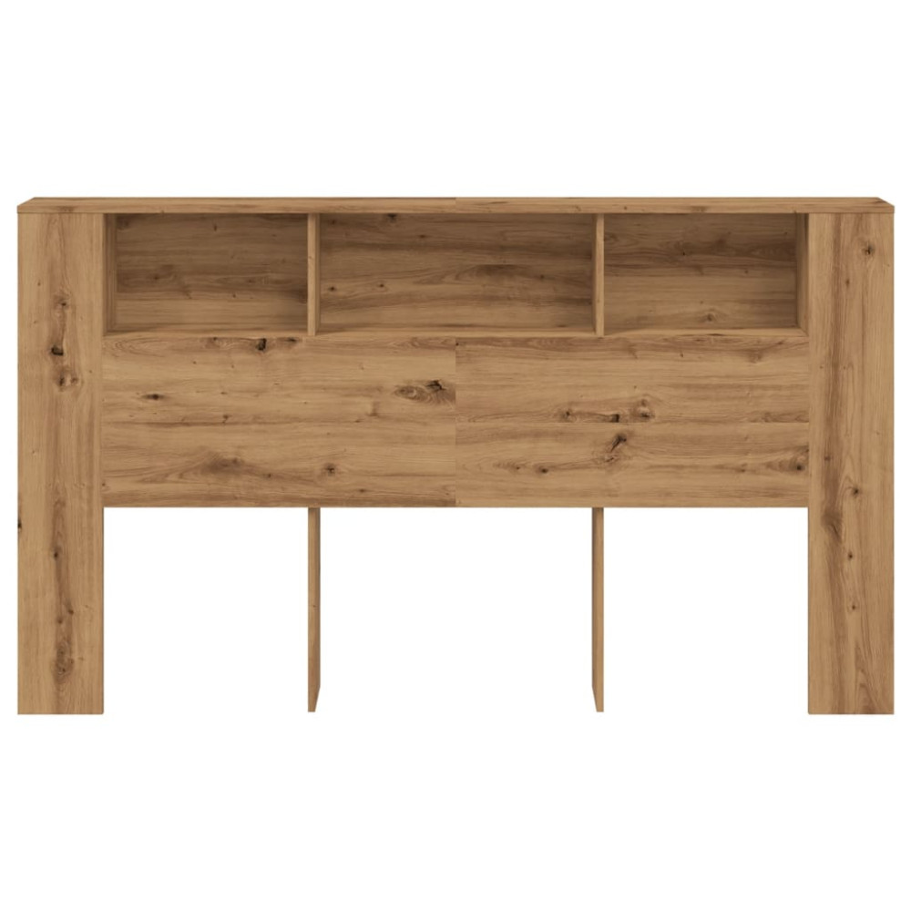 Produktbild för Sänggavel m förvaring artisian ek 180x18,5x102,5 cm konstr. trä