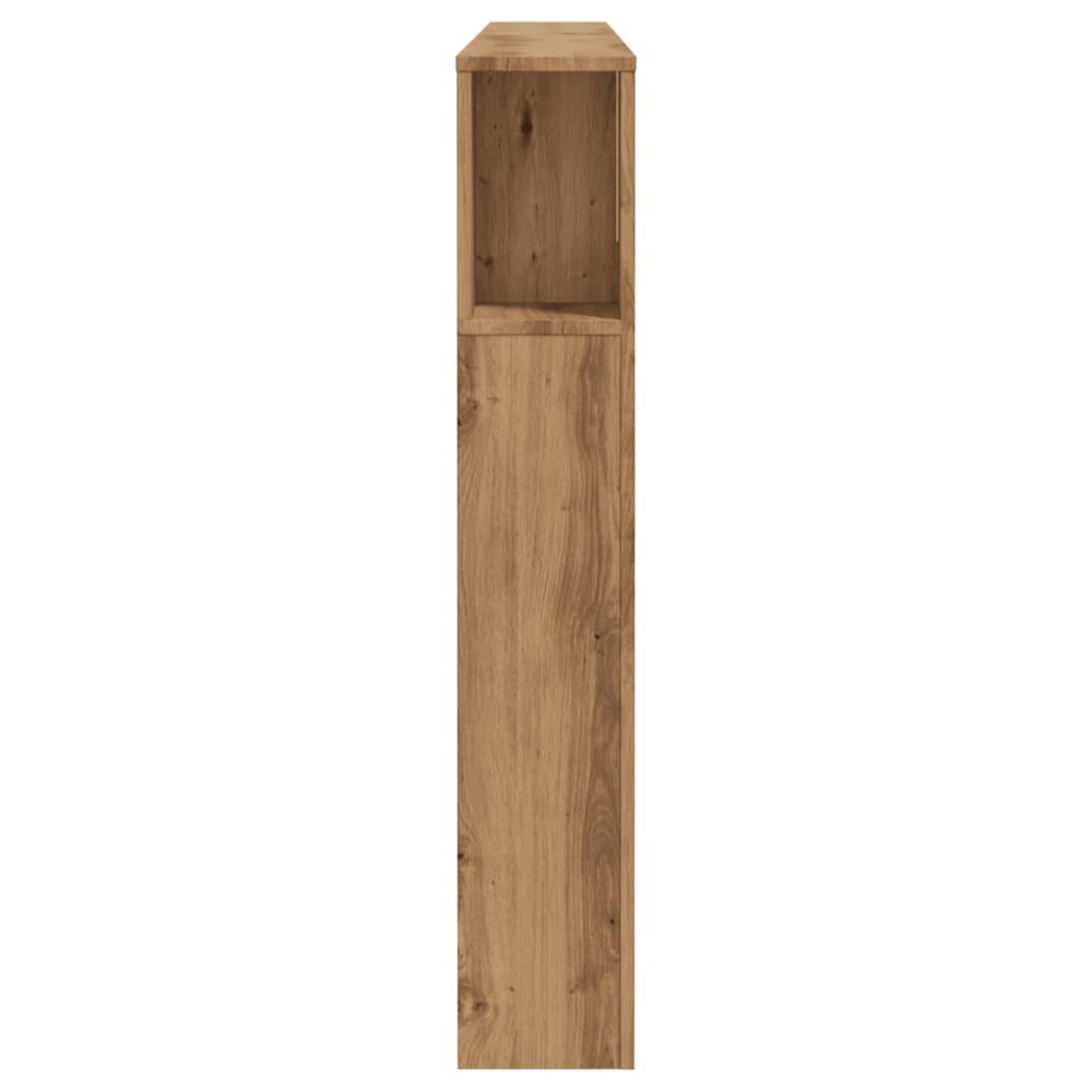 Produktbild för Sänggavel m förvaring artisian ek 180x18,5x102,5 cm konstr. trä