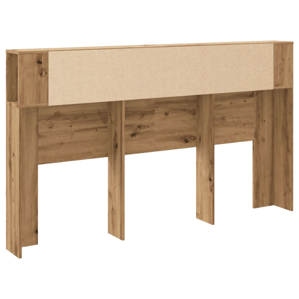 Produktbild för Sänggavel m förvaring artisian ek 180x18,5x102,5 cm konstr. trä