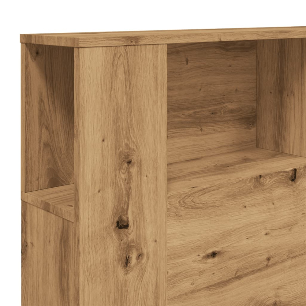 Produktbild för Sänggavel m förvaring artisian ek 180x18,5x102,5 cm konstr. trä
