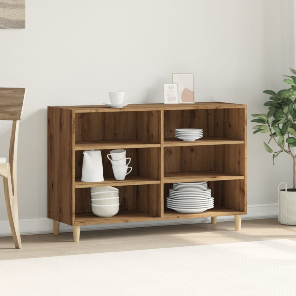 Produktbild för Skänk artisan ek 103,5x35x70 cm konstruerat trä