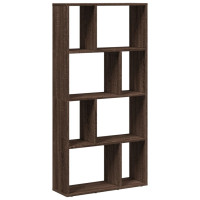 Produktbild för Bokhylla brun ek 60x20x120,5 cm konstruerat trä