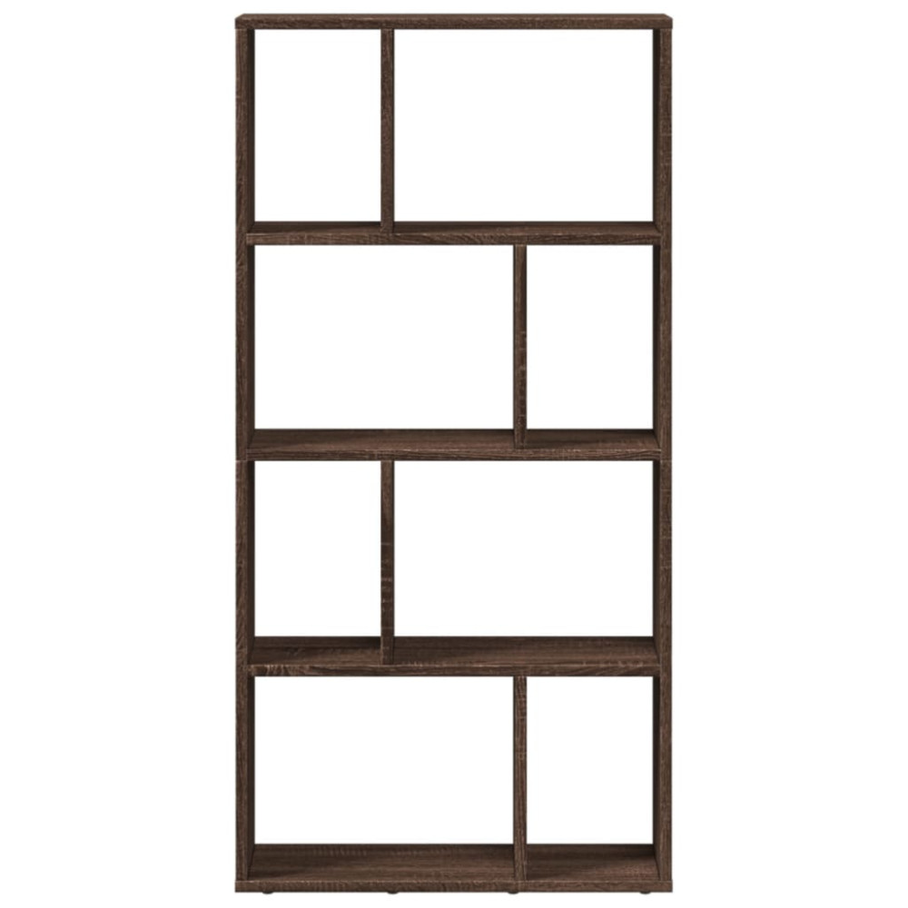 Produktbild för Bokhylla brun ek 60x20x120,5 cm konstruerat trä
