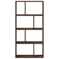 Produktbild för Bokhylla brun ek 60x20x120,5 cm konstruerat trä