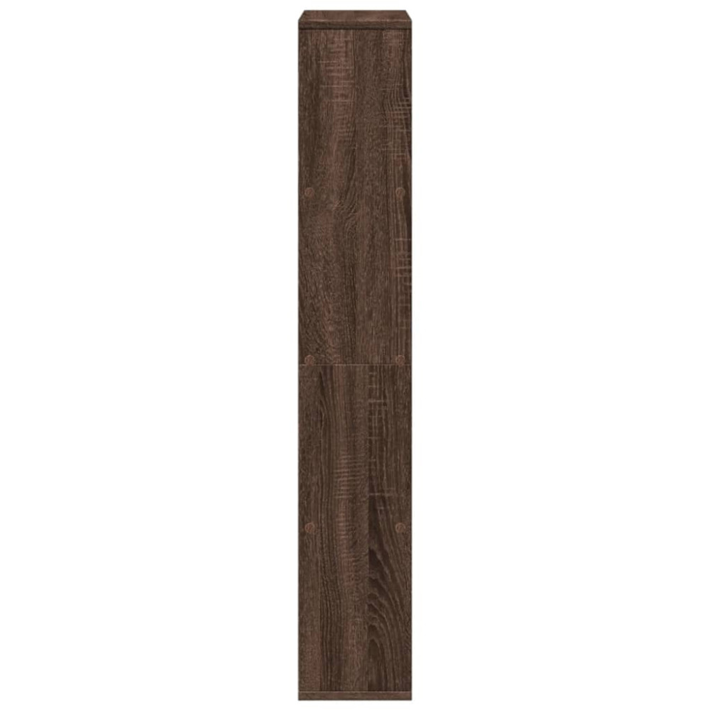Produktbild för Bokhylla brun ek 60x20x120,5 cm konstruerat trä