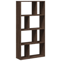 Produktbild för Bokhylla brun ek 60x20x120,5 cm konstruerat trä