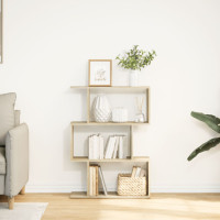Produktbild för Bokhylla/Rumsavdelare 3 hyllor 70x24x97 cm konstruerat trä