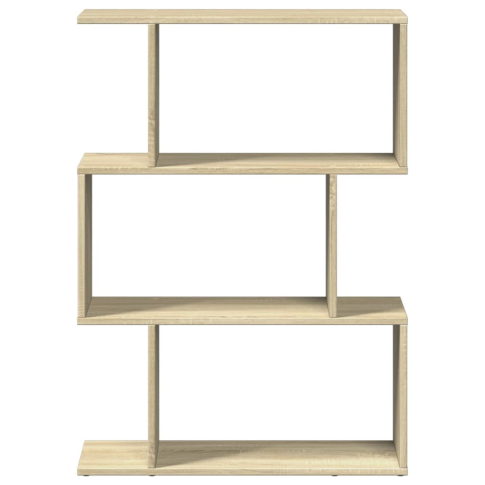 Produktbild för Bokhylla/Rumsavdelare 3 hyllor 70x24x97 cm konstruerat trä