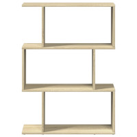 Produktbild för Bokhylla/Rumsavdelare 3 hyllor 70x24x97 cm konstruerat trä