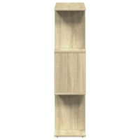 Produktbild för Bokhylla/Rumsavdelare 3 hyllor 70x24x97 cm konstruerat trä