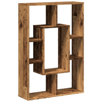 Produktbild för Bokhylla åldrat trä 63x20x90 cm konstruerat trä