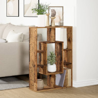 Produktbild för Bokhylla åldrat trä 63x20x90 cm konstruerat trä