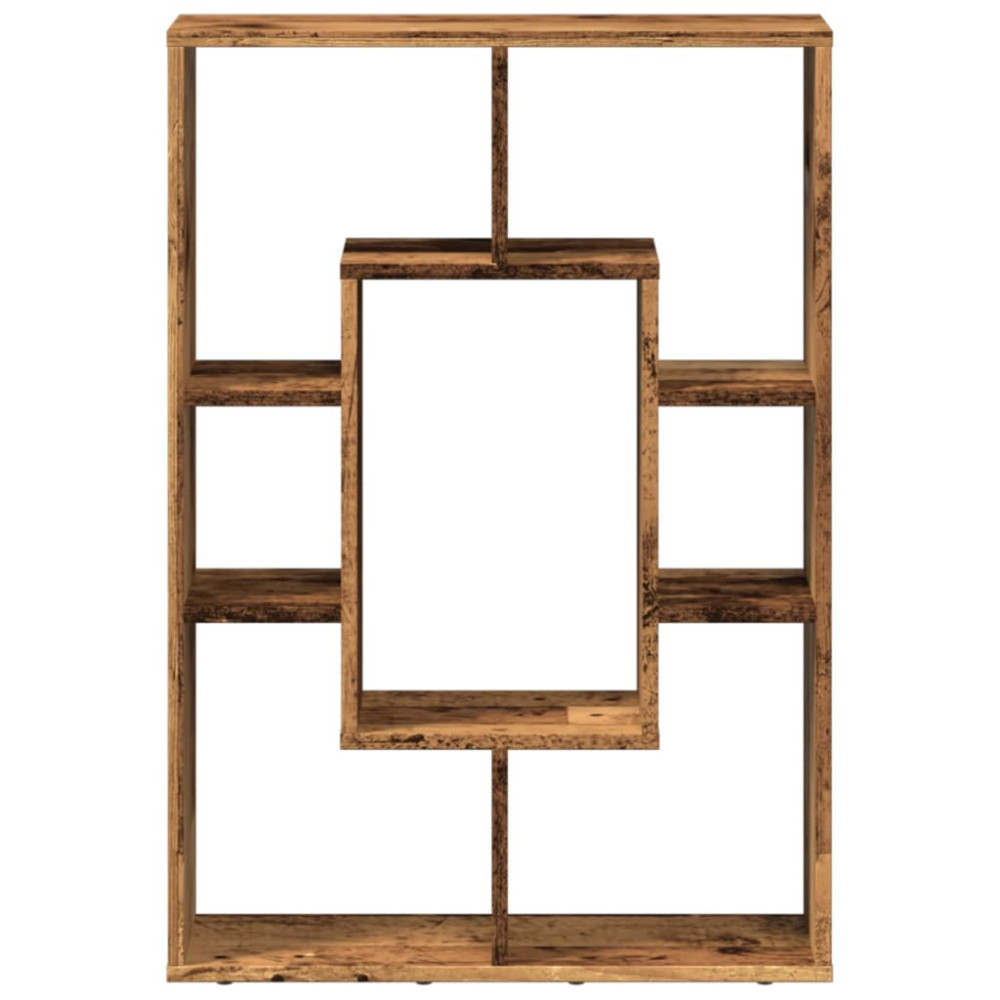 Produktbild för Bokhylla åldrat trä 63x20x90 cm konstruerat trä
