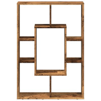 Produktbild för Bokhylla åldrat trä 63x20x90 cm konstruerat trä