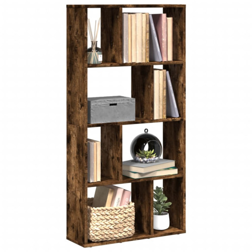 vidaXL Bokhylla rökfärgad ek 60x20x120,5 cm konstruerat trä